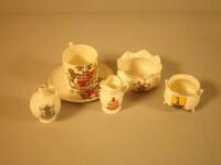 A quantity of crested china