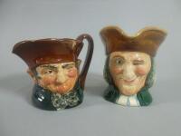 Two large Royal Doulton character jugs