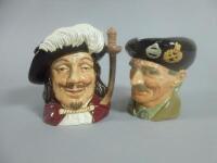 Two large Royal Doulton character jugs