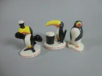 Three Carlton ware Guinness figures