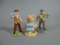 Two Beswick porcelain figures and Border Fine Arts figure