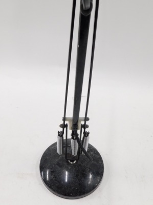 An anglepoise desk lamp, on black finish, 90cm high. - 2