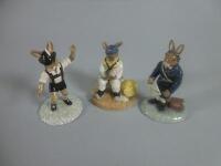 Three Royal Doulton Bunnykins figures