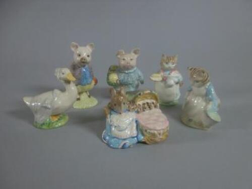 Six Royal Albert Beatrix Potter figures