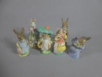 Six Royal Albert Beatrix Potter figures