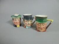 Three small Beswick character jugs