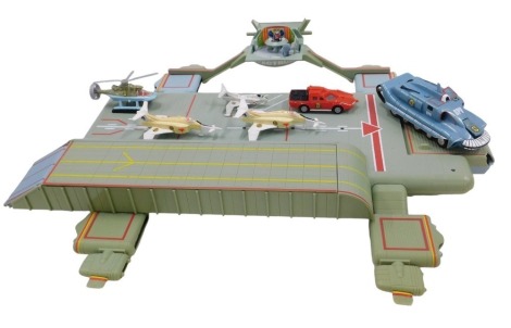 An Captain Scarlet Cloudbase, a spy vehicle, various diecast and other play worn cars and vehicles.