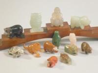 Various modern hardstone carvings