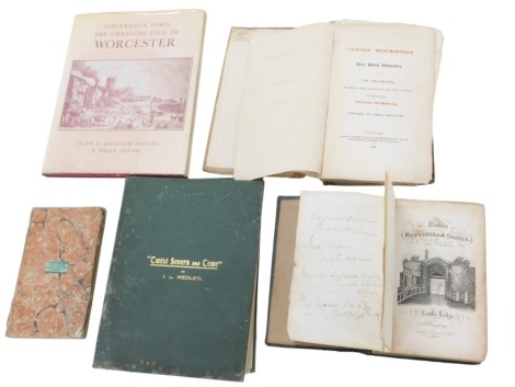 Gloucester.- THE GLOUCESTER NEW GUIDE... engraved frontispiece and plates, publisher's patterned wrappers, 8vo, 1802; Bury St Edmonds.- A CONCESE DESCRIPTION OF BURY ST EDMUNDS AND IT'S ENVIRONS... engraved plates, publisher's boards, lacking spine, 8vo 1