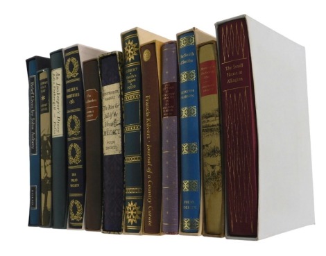 Folio Society. A collection of Folio books, to include Hibbit, Grenvill's England, Thomas Hardy The Woodlands, An Inn keeper's Diary John Fothergill, Francis Kilvert Journal of a Country Curate, Fuller's Worthies, Robert Graves Goodbye to All that, The Sm