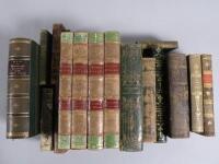 Various leather bound and other books in the German language