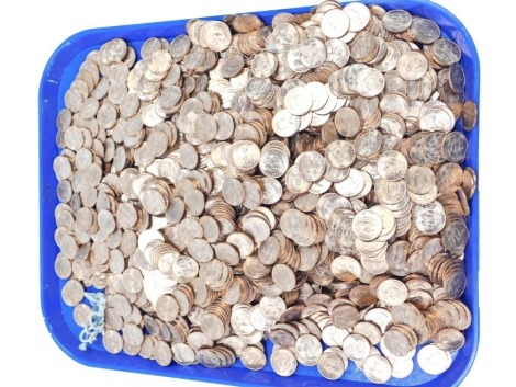 A large quantity of half penny coins, 1967. (1 box)