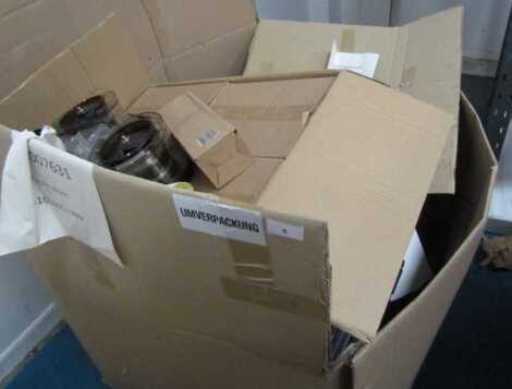 A pallet of mixed trade BioChef items, including blenders.