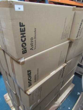 A pallet of BioChef Astro vacuum blenders. (30)