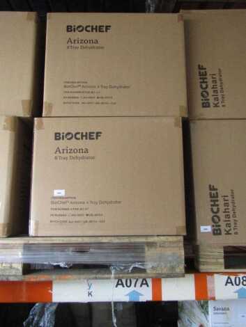 Four BioChef Arizona 8 Tray dehydrators. (UK-00754)