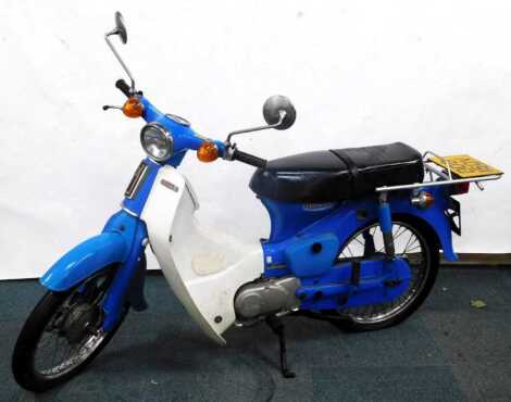 A 1980's Honda C70 moped, Registration DDO 150V, white, 3963 recorded miles, first registered January 1980, 72cc, petrol, last taxed 1st September 1987, no V5 present.