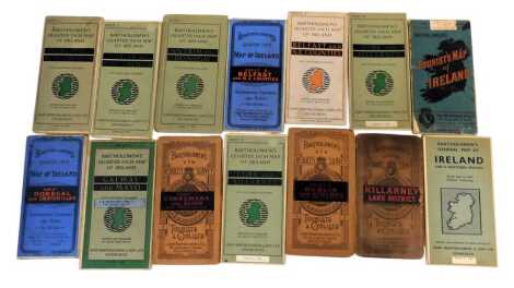 Various Bartholomew's quarter inch maps of Ireland, to include Dublin and Roscommon, Cork and Killarney, Galway and Mayo, etc. (1 tray)