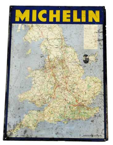 A Michelin GB tin road map, 89cm x 64cm.