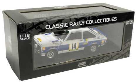 A Sunstar Classic Rally Collectables 1:18 scale diecast Ford Escort RS1800, #4491 #14A Vatanen/A Aho Safari Rally 1977, boxed, limited edition of 998 pieces.