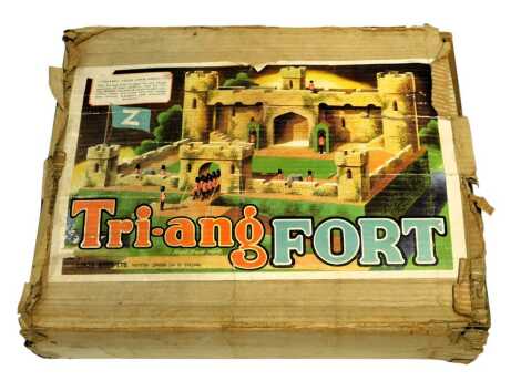 A Line Brothers Limited Tri-ang wooden fort, boxed.