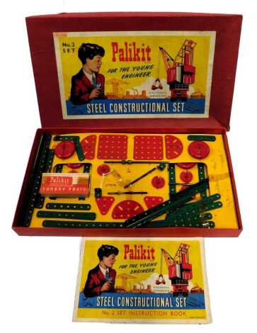 A Palikit steel construction set number 2, boxed with instructions.