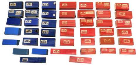 A group of Hornby Dublo wagons and trucks, mainly boxed to include horse box, coal wagons, oil tanks, grain wagons, salt wagons, etc. (1 box)