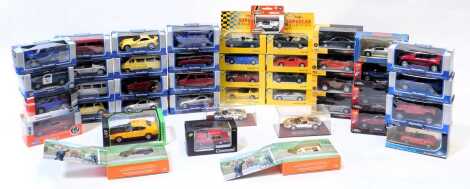 Maisto and other diecast vehicles, including Corvette ZR1, MG RV8, Bugatti EB110, Aston Martin DB7, Ferrari F40, BMW X6, etc., boxed. (1 box)