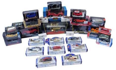 Corgi, Oxford, Cararama and other boxed diecast, including Cararama VW T1 pickup, Maisto Dirt Riders, Shell Ferrari Collection Ferrari 288GTO, Burago Ferrari Testa Rossa, etc. (1 box)