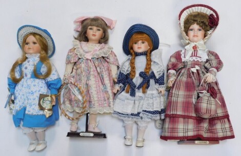 Alberon collector's dolls, including Samantha, Philippa, Josephine, and Samantha. (4)