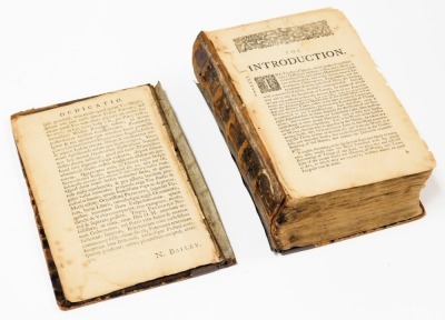 A Universal Etymological English dictionary, 14th edition, edited by A N Bailey, calf, printed for R W Ware and others, London 1751, together with The Works of Aristotle, the famous philosopher, tooled morocco. (2) - 2