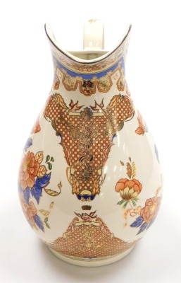 A 20thC Chinese famille rose porcelain goldfish bowl, decorated with flowers, 31cm wide, a Panda pottery wash jug, decorated with flowers, gilt heightened, printed mark, 36cm high, and a blue and white tea caddy decorated with The Walled City, 22cm wide. - 5