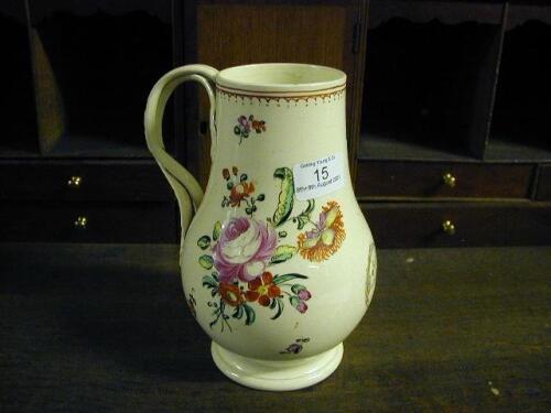 An 18thC Leeds creamware Coffee Pot with loop handle