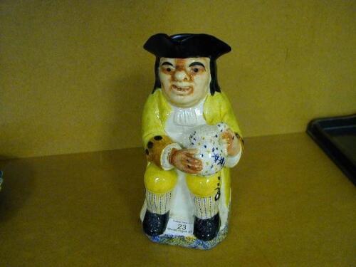 A Victorian Staffordshire pearlware toby jug