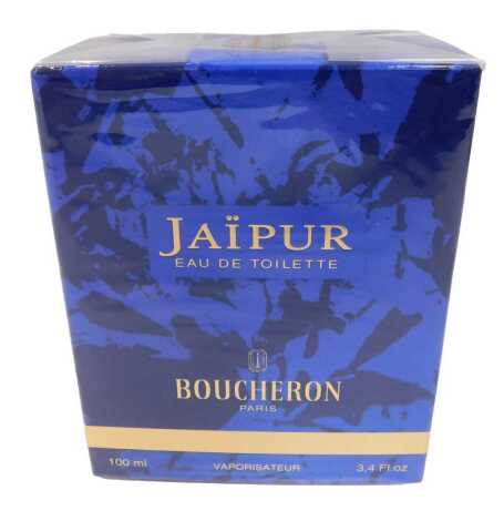 A bottle of Boucheron Jaipur eau de toilette, 100ml, boxed in cellophane wrap.