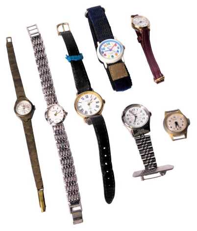 A group of lady's dress wristwatches, including Sekonda, Constant, Acqua, Bentima. (7)