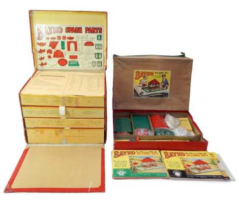 A Bayko building set, boxed, together with a Bayko spare parts box.