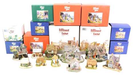 A group of Lilliput Lane, to include Tailor, Grandma Batty's Tea Room, Double Cottage, Saffron House, etc., each boxed.