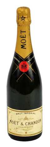 A bottle of Moet and Chandon champagne, 75cl.