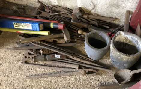 A quantity of forge tools.