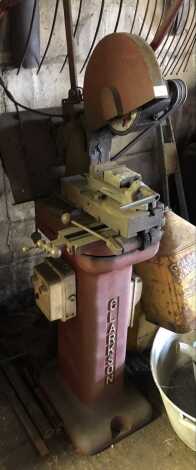 A steel chop saw.