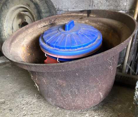 A cast iron boiler bell.