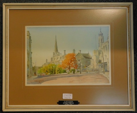 Cyril J Mays (20thC). Stamford, watercolour, signed and dated (19)86, 23cm x 33cm.