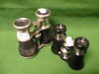 A pair of English bakelite opera glasses