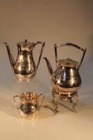 A early 20thC electro plated tea kettle and stand