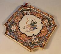 A late 18thC Delft de faience plaque