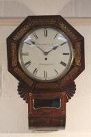 A 19thC drop dial wall clock