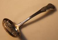 A William IV Scottish silver Kings Pattern castor spoon