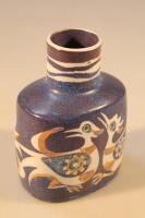 A Royal Copenhagen small blue ground pottery vase