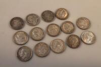 A collection of Victorian and George V half crowns