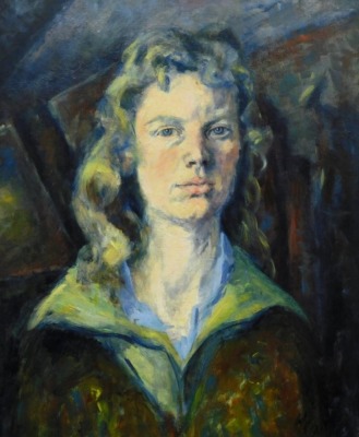 Henry (20thC). Head and shoulders portrait of a young woman, oil on board, signed, 54.5cm x 45cm.